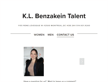 Tablet Screenshot of klbtalent.com